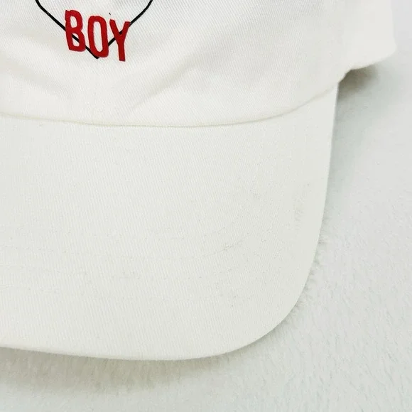Lover Boy Heart Logo Hat Cap Adjustable Strapback White Outdoors Casual Workwear - Picture 3 of 6